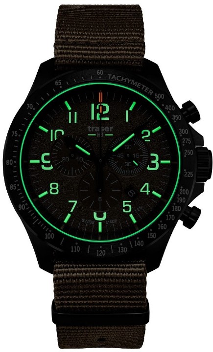 Obrázek Traser P67 Officer Pro Chronograph Khaki + UV svítilna zdarma