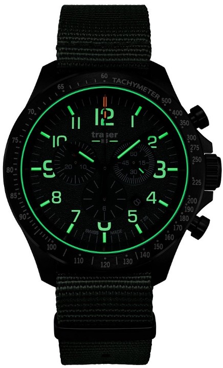 Obrázek Traser P67 Officer Pro Chronograph Green + UV svítilna zdarma