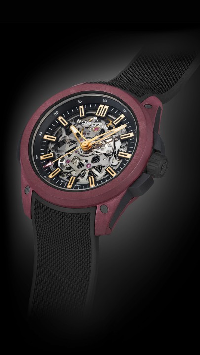 Obrázek Norqain Independence Wild One Skeleton Burgundy Limited Edition