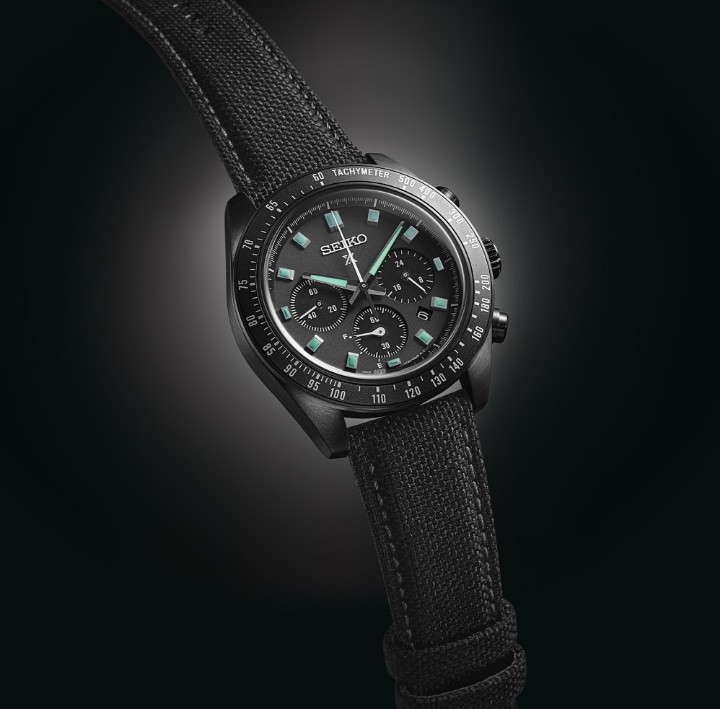 Obrázek Seiko Prospex Speedtimer The Black Series ‘Night Vision’ Solar Speedtimer Chronograph