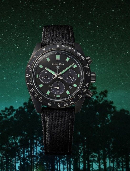 Obrázek Seiko Prospex Speedtimer The Black Series ‘Night Vision’ Solar Speedtimer Chronograph