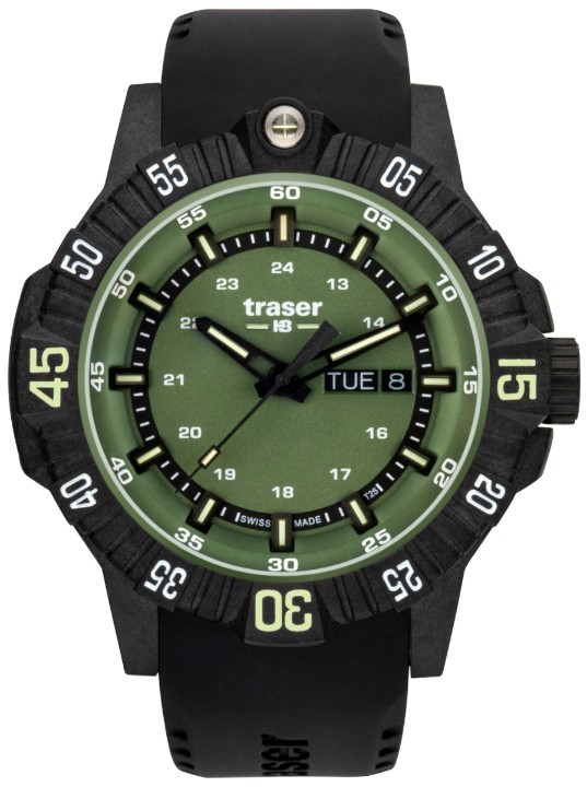 Obrázek Traser P99 Q Tactical Green Rubber + UV svítilna zdarma